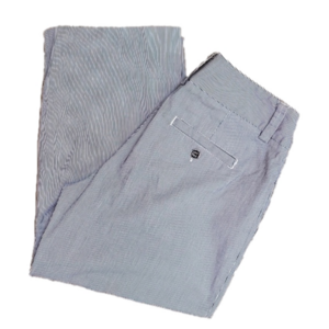 Rafaella Navy Pinstriped Capri Pants Size 4 EUC